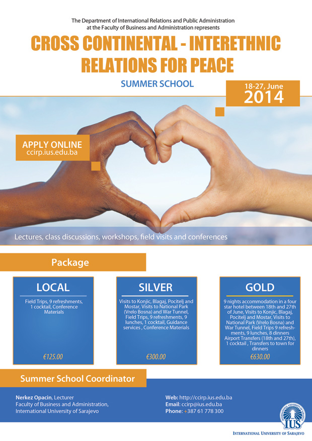  Summer School "Cross Continental-Interethnic Relations for Peace" 