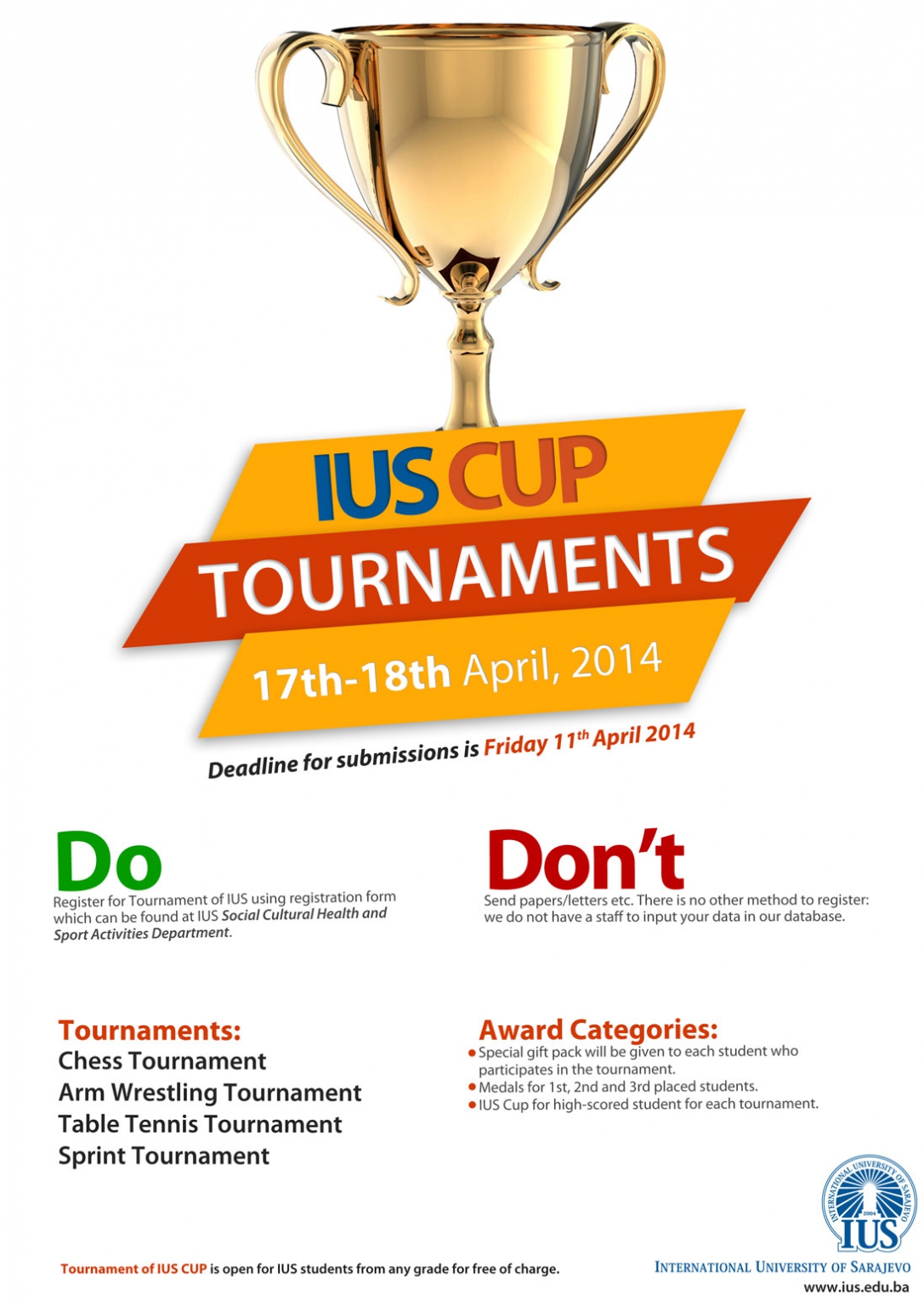  IUS CUP TOURNAMENTS 