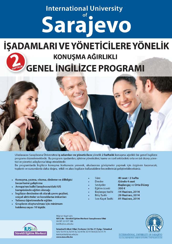  GENERAL ENGLISH PROGRAM FOR BUSINESS PEOPLE AND MANAGERS (2 week) 