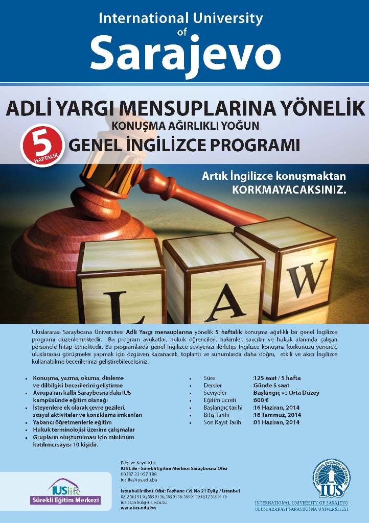  GENERAL ENGLISH PROGRAM FOR MEMBERS OF CIVIL AND CRIMINAL JURISDICTION 