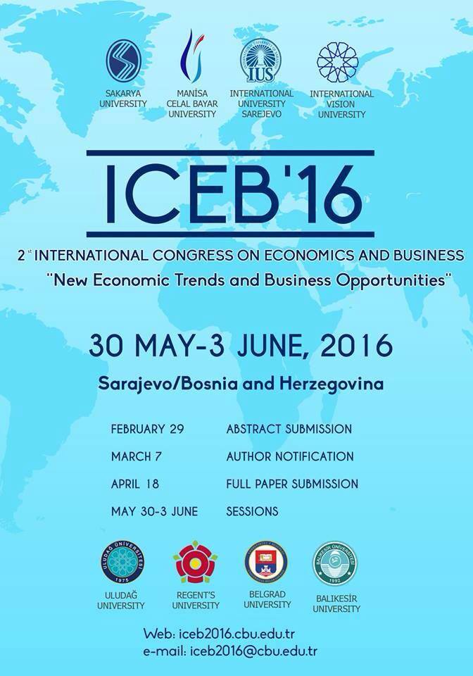  2nd International Congress on Economics and Business (ICEB'16) 