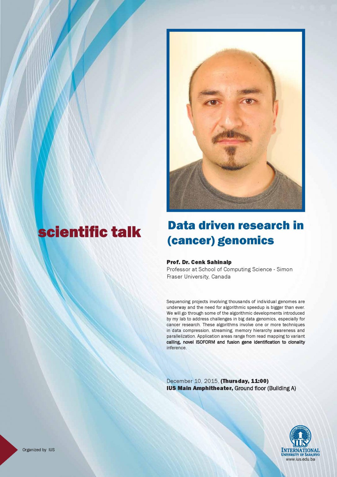  Lecture: Data driven research in (cancer) genomics 