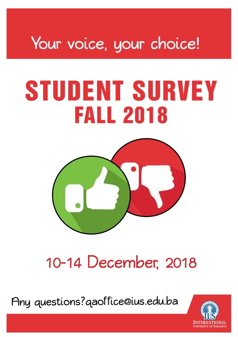  Student Survey, Fall 2018 