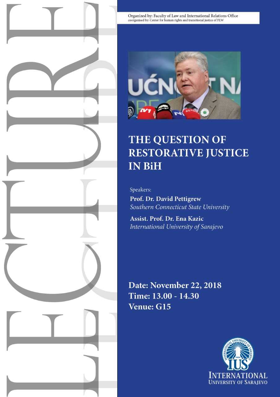  The Question of Restorative Justice in BiH 