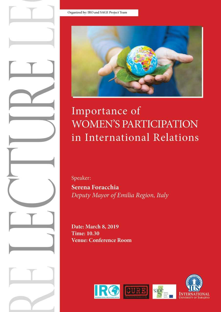 Importance of  WOMEN’S PARTICIPATION in International Relations 