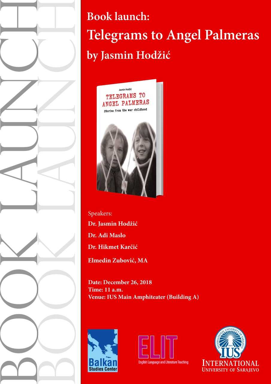  Book launch: "Telegrams to Angel Palmeras" by Jasmin Hodžić 