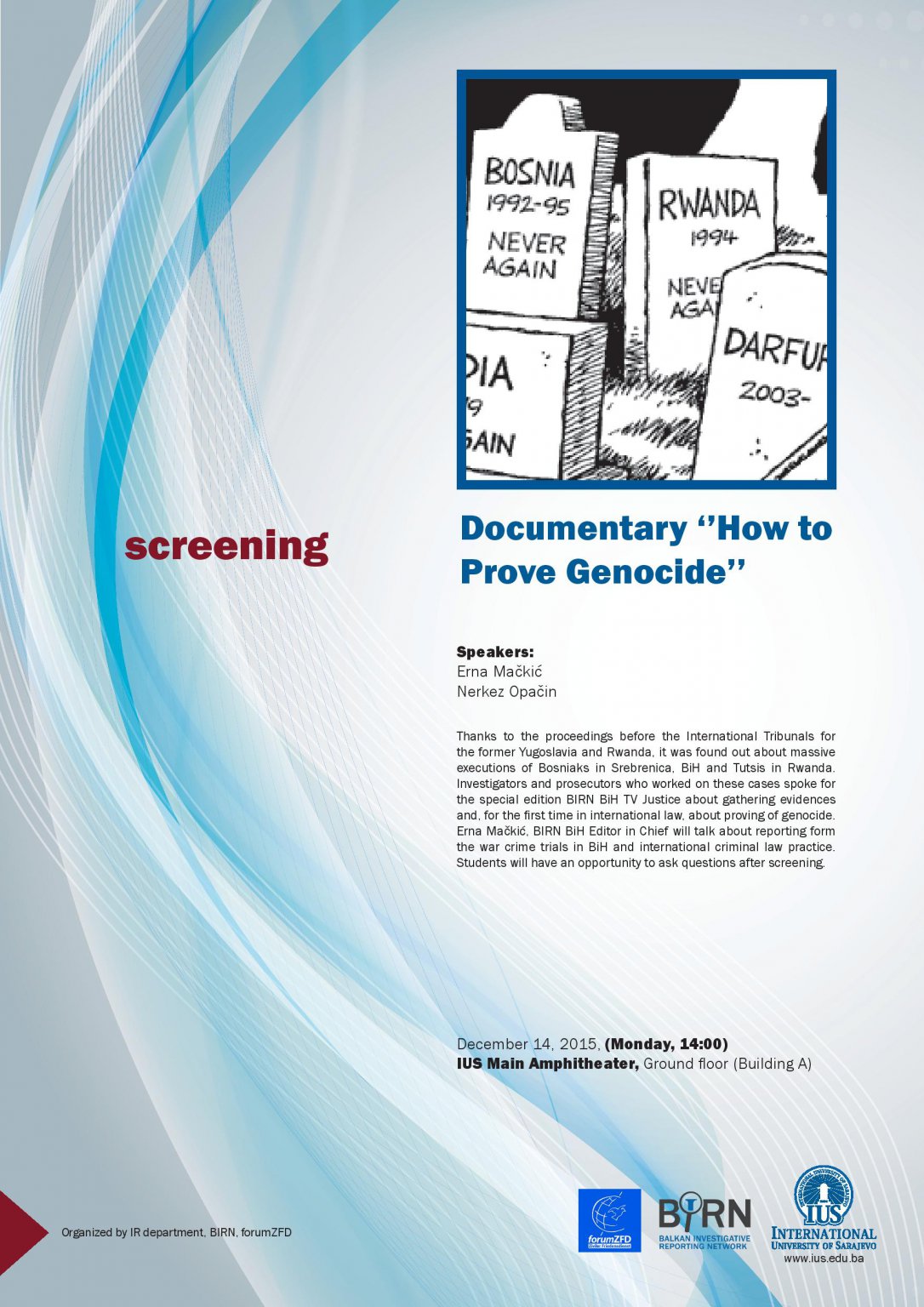  Documentary ‘’How to Prove Genocide’’ 