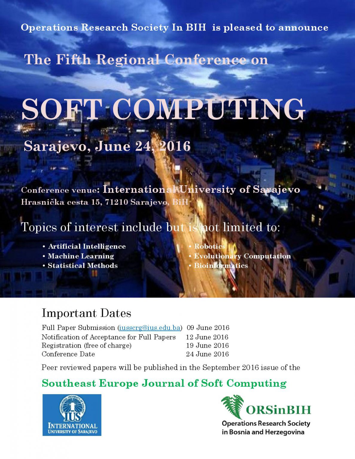  The Fifth Regional Conference on SOFT COMPUTING 