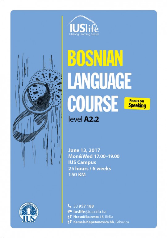  Bosnian Language Course - Level A2.2 at IUS Life 