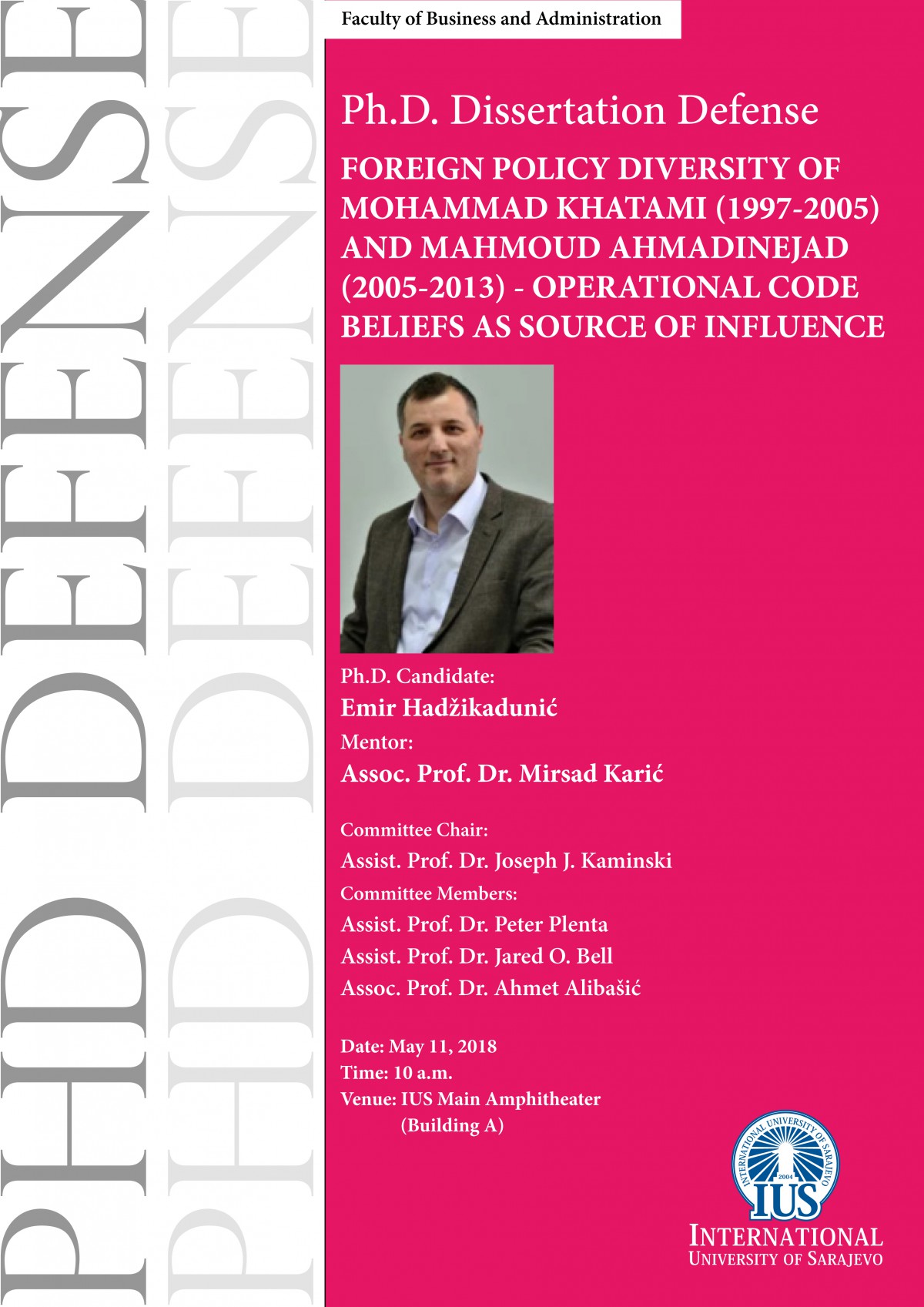  Ph.D. Dissertation Defense 