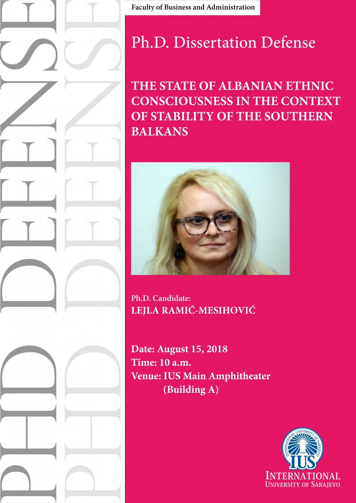  THE STATE OF ALBANIAN ETHNIC CONSCIOUSNESS IN THE CONTEXT OF STABILITY OF THE SOUTHERN BALKANS 