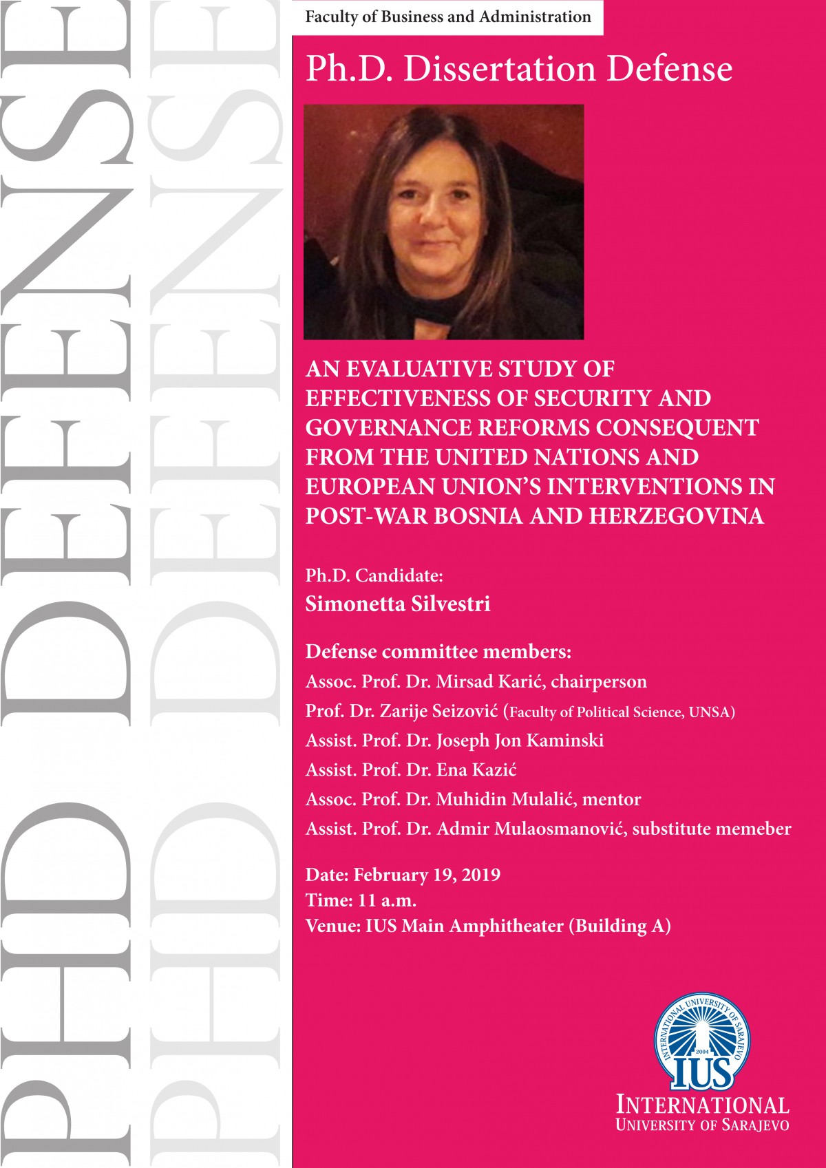  Ph.D. Defense of Simonetta Silvestri 