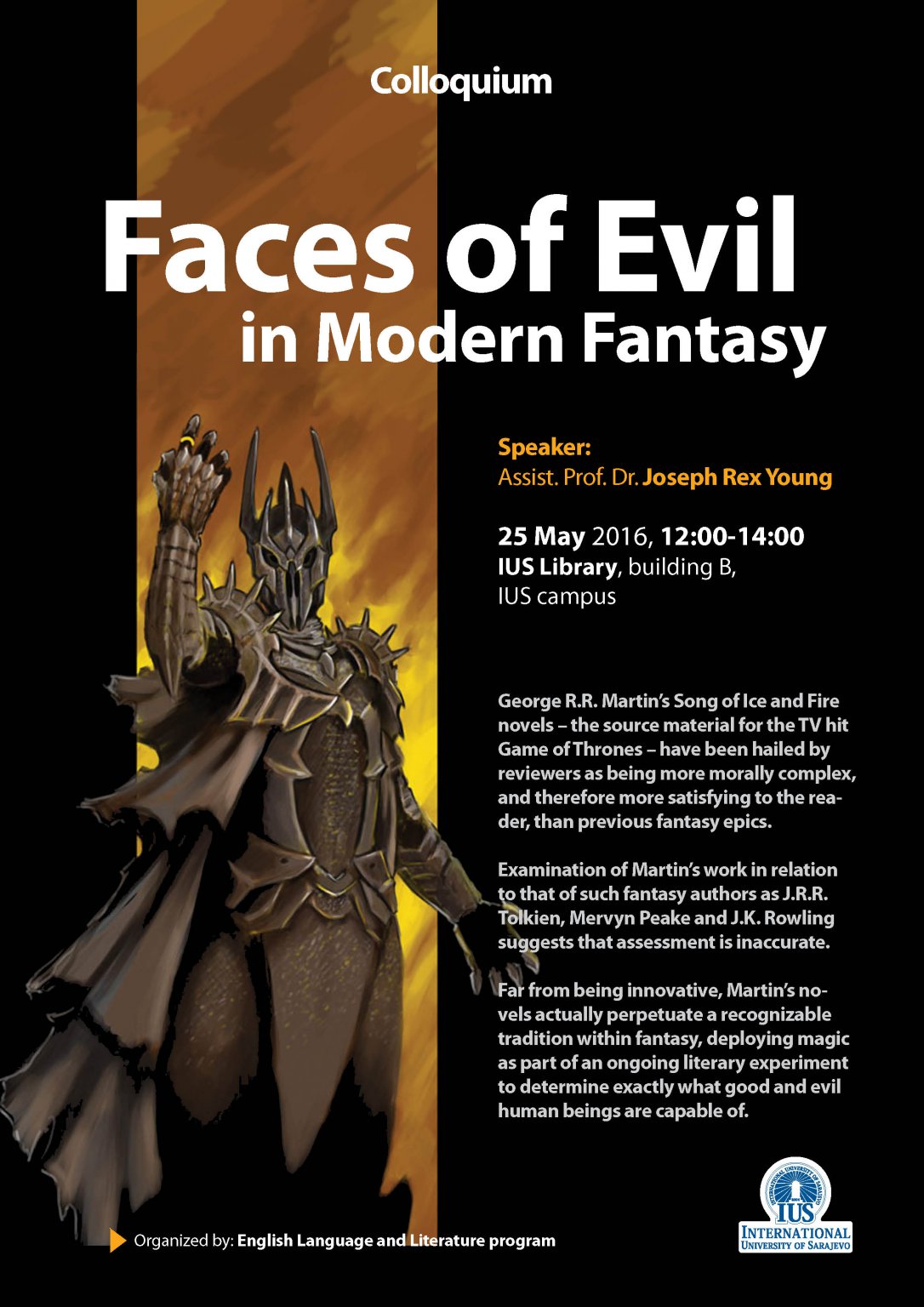  Colloquium: "Faces of Evil in Modern Fantasy" 