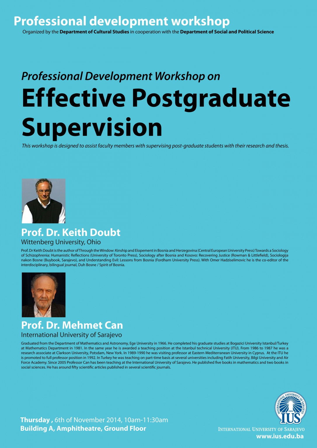  Professional Development Workshop on Effective Postgraduate Supervision 