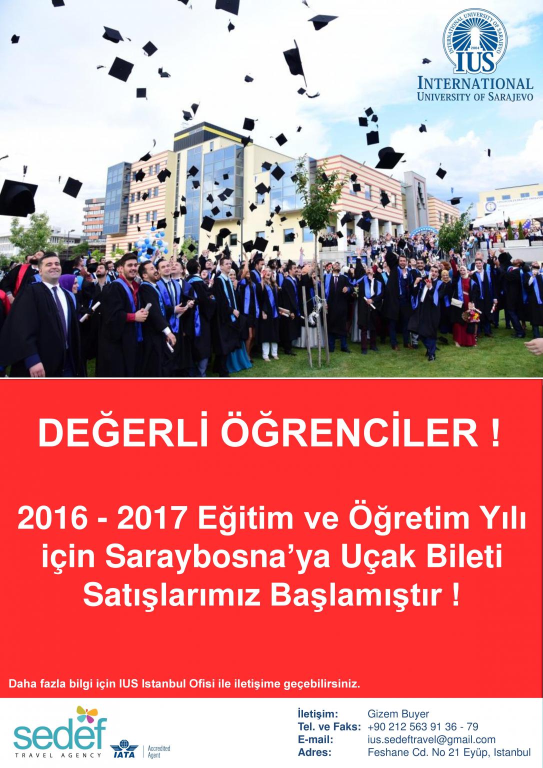  Saraybosna Uçak Bileti 