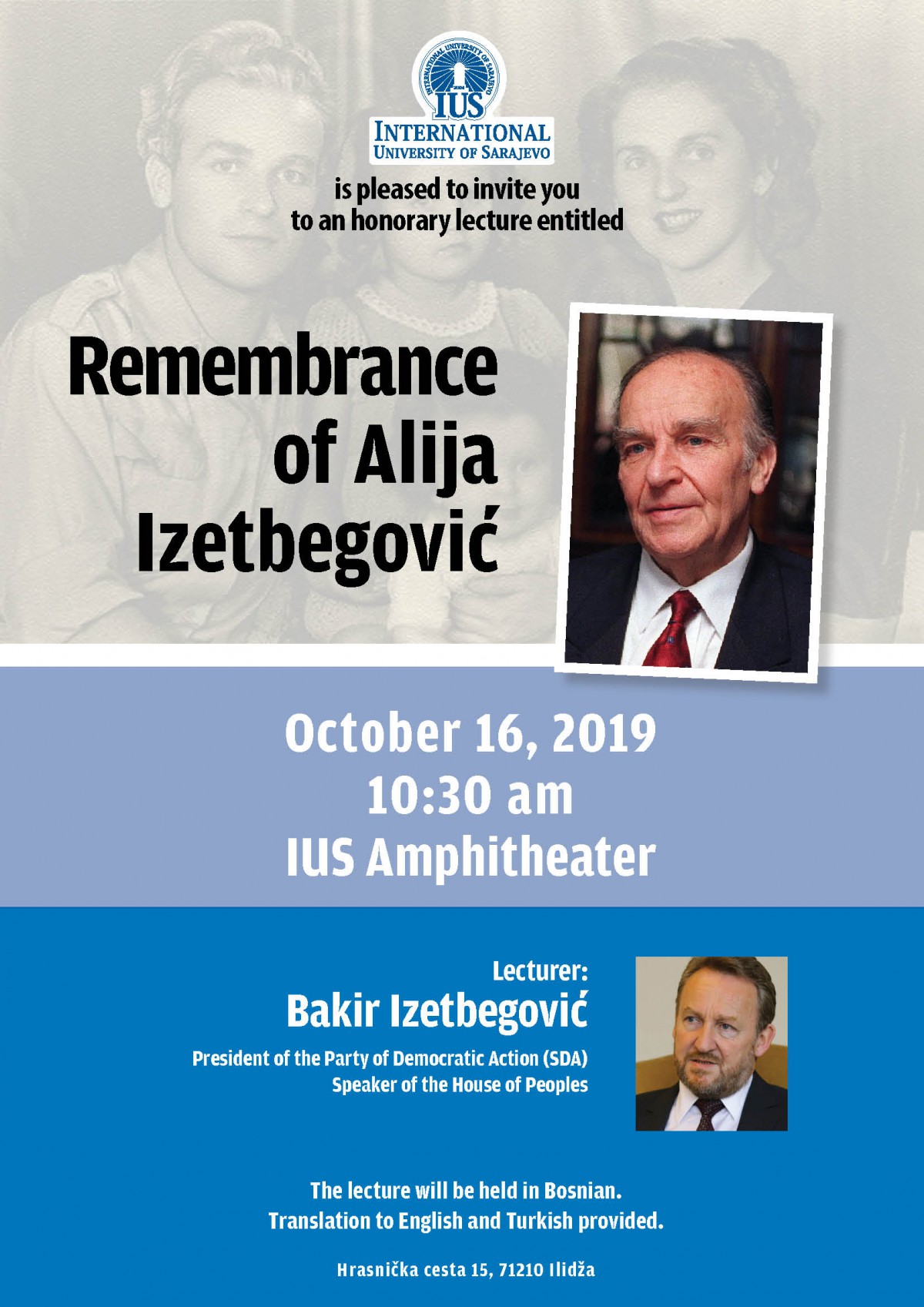  Remembrance of Alija Izetbegović 