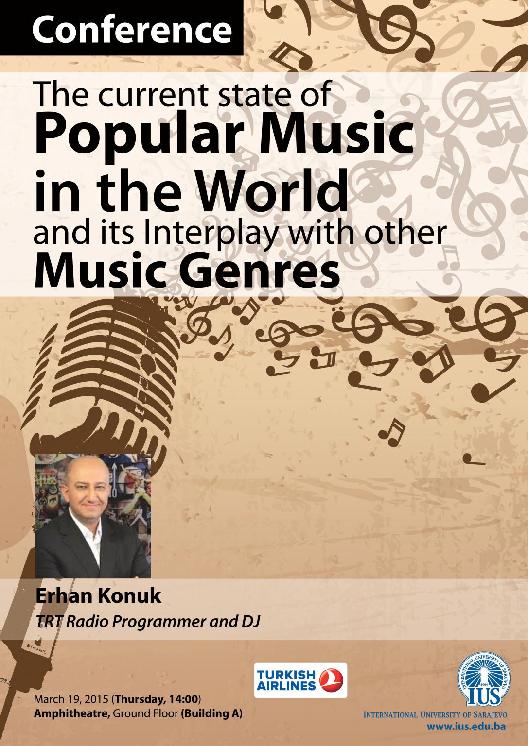  Conference - The current state of Popular Music in the World and its Interplay with other Music Genres 