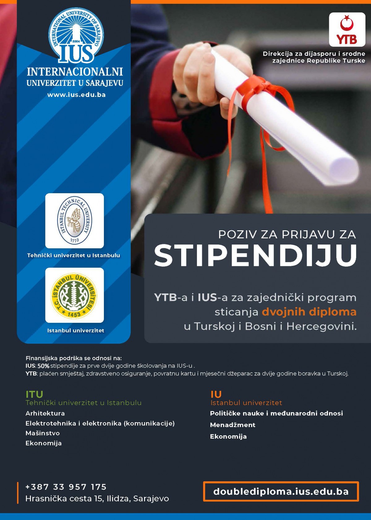  OPEN CALL FOR SCHOLARSHIP APPLICATIONS FOR DOUBLE DEGREE PROGRAMS 