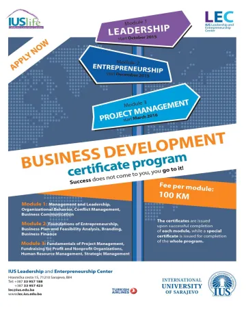  BUSINESS DEVELOPMENT certificate program 3rd Module 