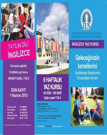  Tatilin Dili İngilizce - Konuşma Ağırlıklı 6 Haftalık Yaz Kursu 