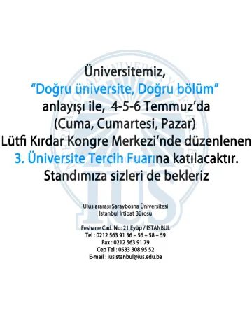  Doğru üniversite, Doğru bölüm 