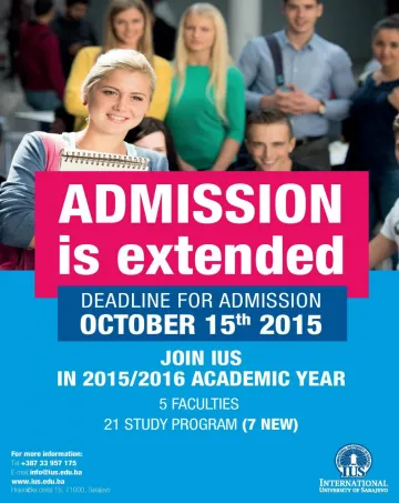  Admission extended 