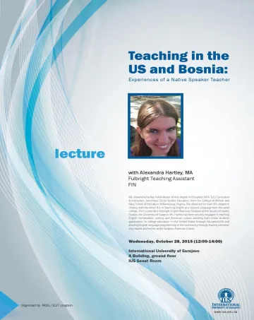  Teaching in the US and Bosnia: Experiences of a Native Speaker Teacher 