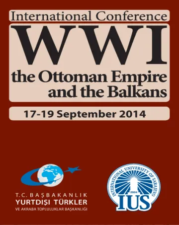  International Conference on WWI, the Ottoman Empire and the Balkans 