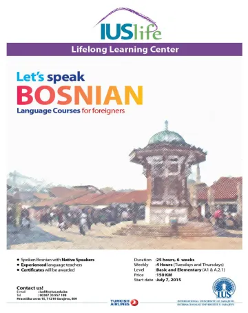  Let’s speak BOSNIAN - Language Courses for foreigners 