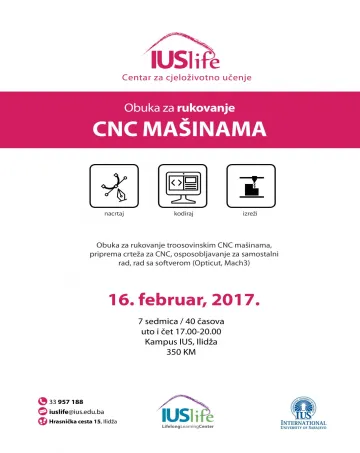  Obuka za rukovanje CNC mašinama 