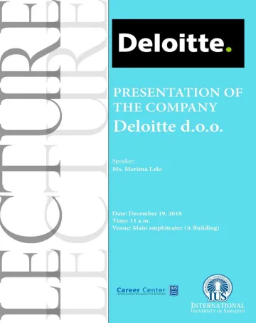  Presentation of the company Deloitte d.o.o. 