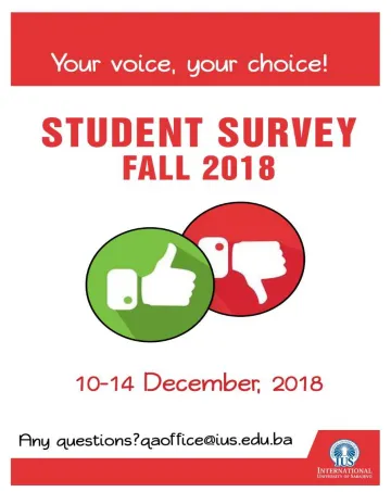  Student Survey, Fall 2018 
