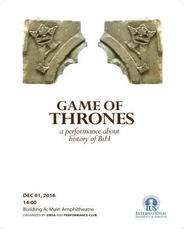  Game of Thrones: a performance about history of BiH 