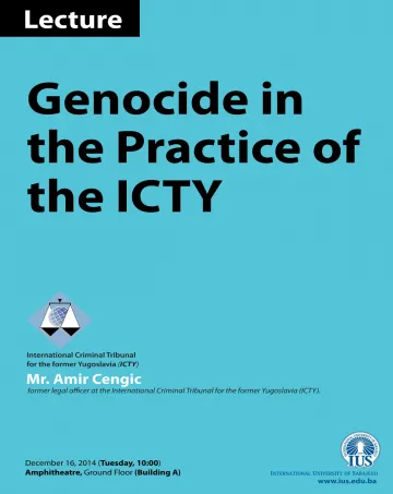  Genocide in the Practice of the ICTY 