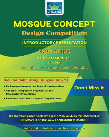  Presentation of Competition for Mosque Concept Design 