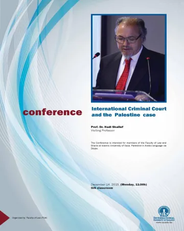  Conference: International Criminal Court and the Palestine case 