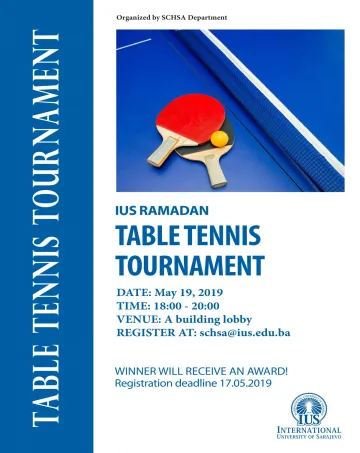  IUS RAMADAN TABLE TENNIS TOURNAMENT 