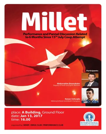  Millet: Performance and Panel Discussion Related to 6th Months Since 15th July Coup Attempt 