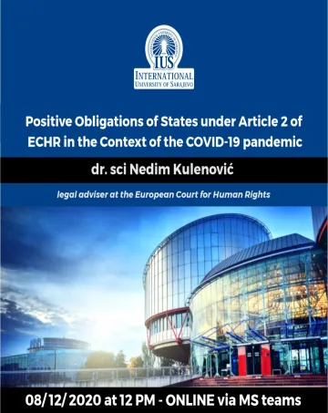  Online Lecture: Positive Obligations of States under Article 2 of ECHR in the Context of the COVID-19 pandemic 