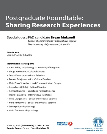  Postgraduate Roundtable: Sharing Research Experiences 