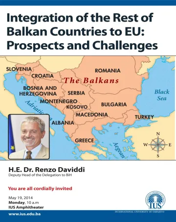  Lecture: Integration of the Rest of Balkan Countries to EU: Prospects and Challenges 