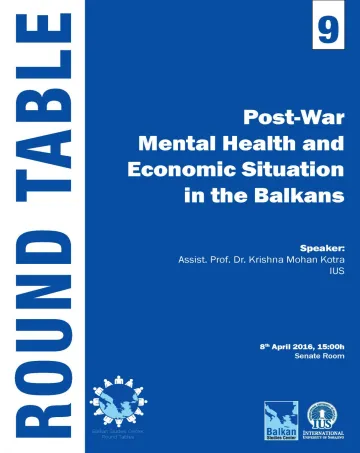  Round Table 9: Post-War Mental Health and Economic Situation in the Balkans 