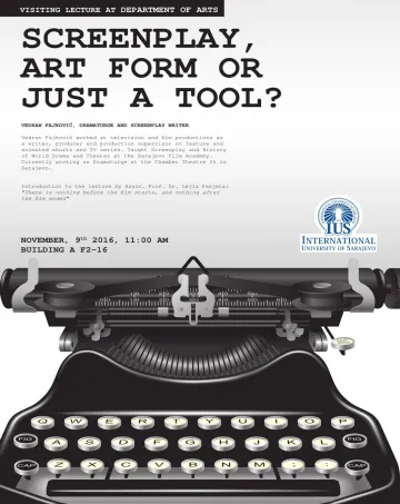  Screenplay, Art Form Or Just A Tool ? 