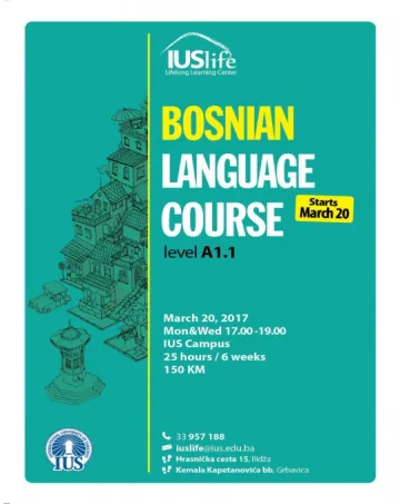  Bosnian Language for Foreigners at IUS Life (Beginner) 