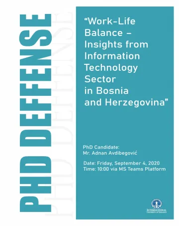  Doctoral Dissertation Defense Announcement - Mr. Adnan Avdibegović 