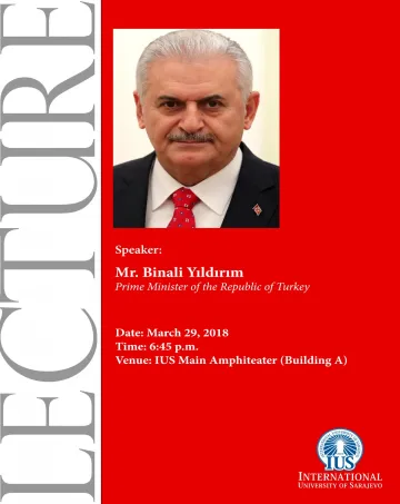  Lecture by Binali Yıldırım, Prime Minister of the Republic of Turkey 