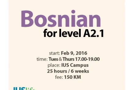  Bosnian Language Courses for level A 2.1. 