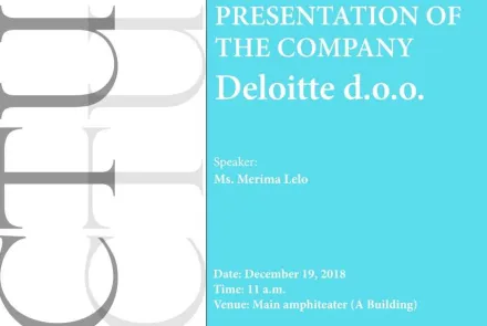  Presentation of the company Deloitte d.o.o. 