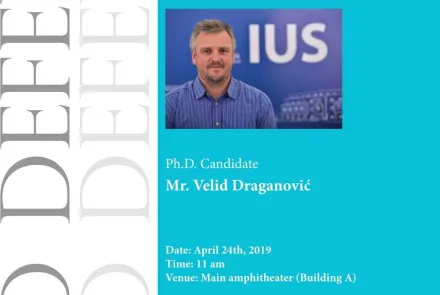  Ph.D. Defense of Velid Draganović 