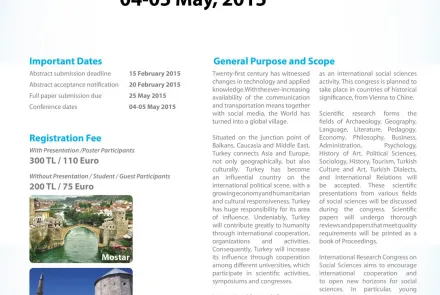  INTERNATIONAL CONGRESS of SOCIAL SCIENCES 